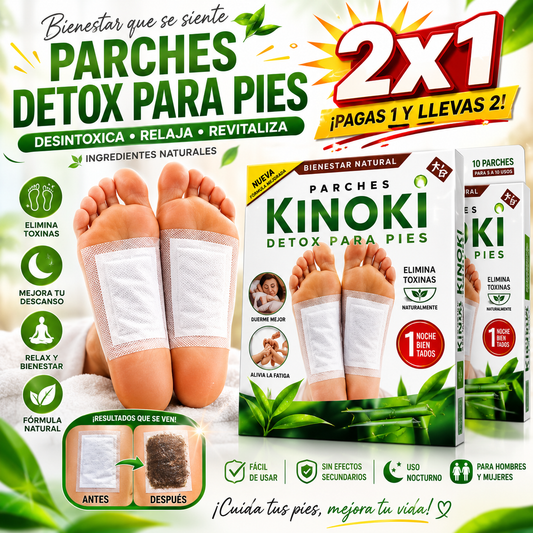 🌿 2x1 Kinoki Detox para Pies 👣 | Desintoxica y Renueva tu Bienestar