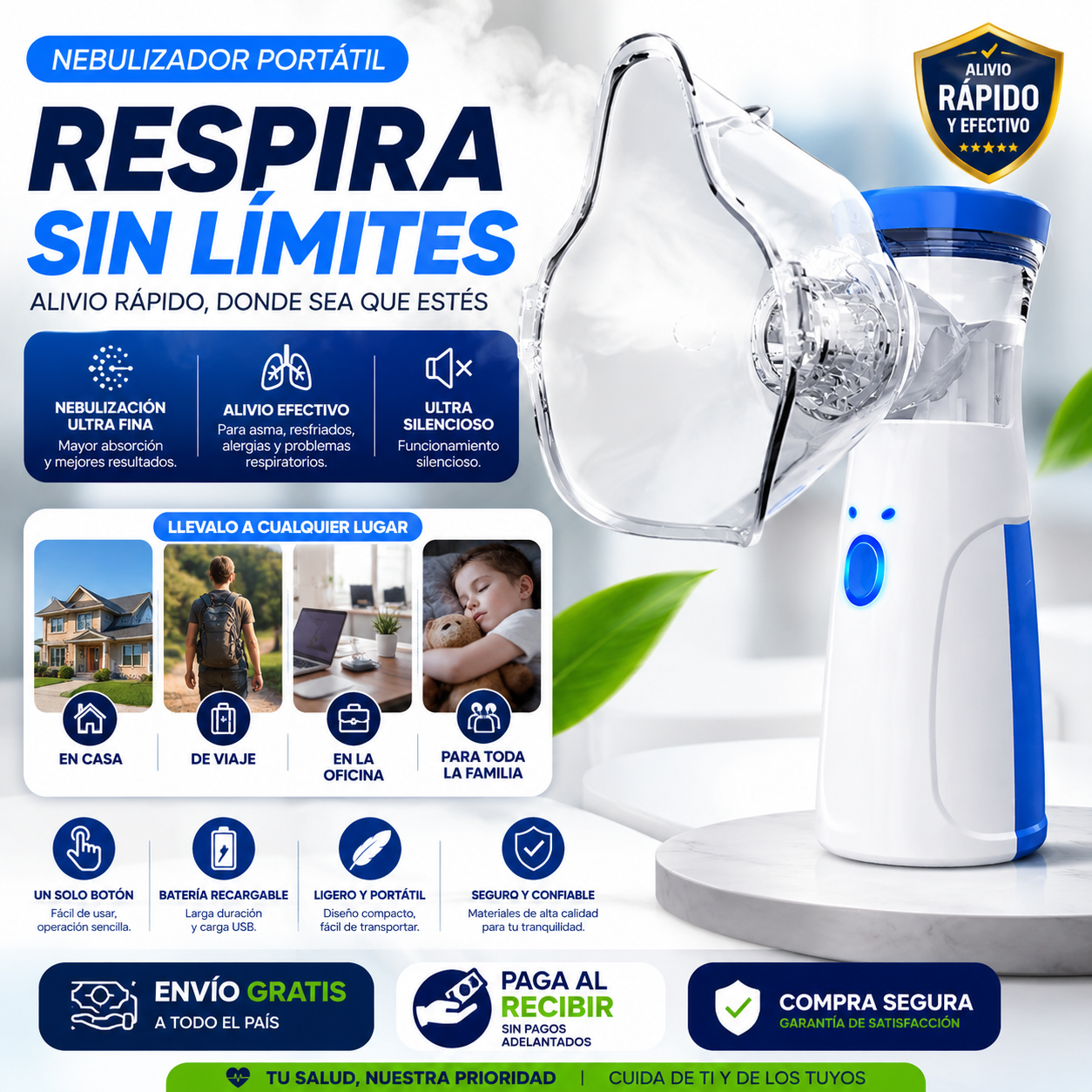 💨 Nebulizador Portátil Recargable